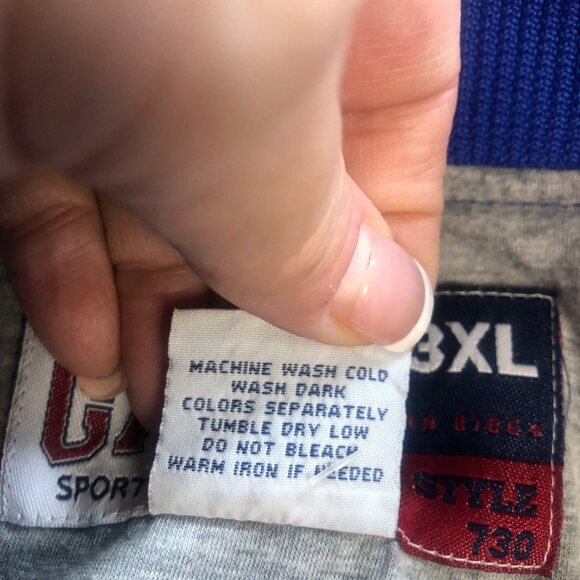 Game Sportswear Pullover Jacket Mens Size 3XL Blue Yellow Lined Windbreaker - Picture 6 of 7